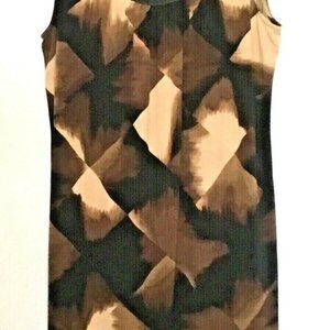 Women Size L Shades of Brown Summer DRESS w/Beads